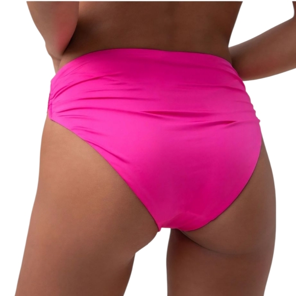 Trina Turk Monaco Solid High Waist Bottom Pink Size 4 - Picture 4 of 16